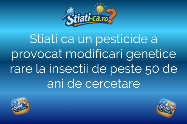 Stiati ca un pesticide a provocat modificari genetice rare la insectii de peste 50 de ani de cercetare