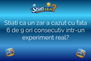 Stiati ca un zar a cazut cu fata 6 de 9 ori consecutiv intr-un experiment real?