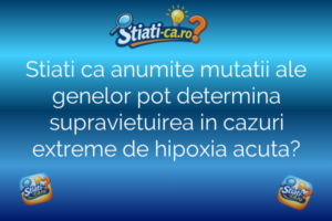 Stiati ca anumite mutatii ale genelor pot determina supravietuirea in cazuri extreme de hipoxia acuta?