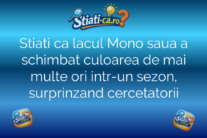Natura și animale Stiati ca lacul Mono saua a schimbat culoarea de mai multe ori intr-un sezon, surprinzand cercetatorii