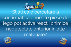 Știință Stiati ca o cercetare a confirmat ca anumite piese de lego pot activa reactii chimice nedetectate anterior in alte materiale?