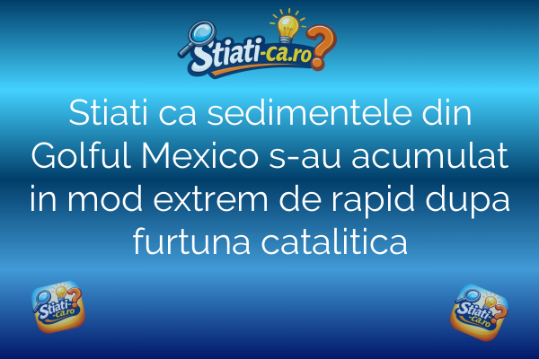Stiati ca sedimentele din Golful Mexico s-au acumulat in mod extrem de rapid dupa furtuna catalitica